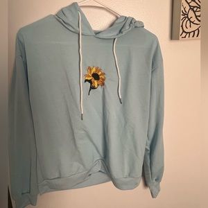 cute trendy sunflower hoodie size med